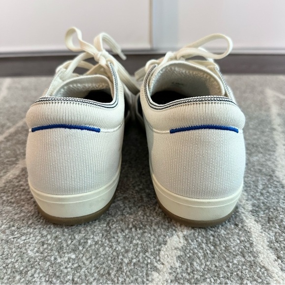Rothy’s White and Navy Blue Lace Up Sneakers - Picture 5 of 9